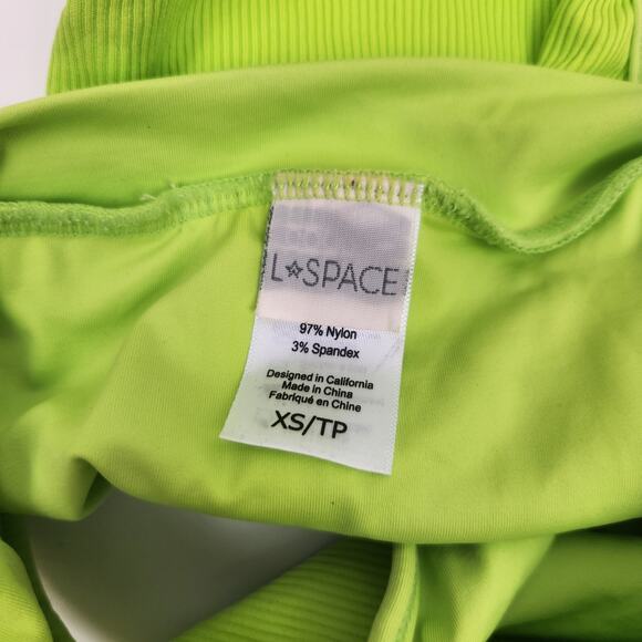 L*Space Frenchi Bikini Bottom in Green Size XS High Waisted - Picture 3 of 3